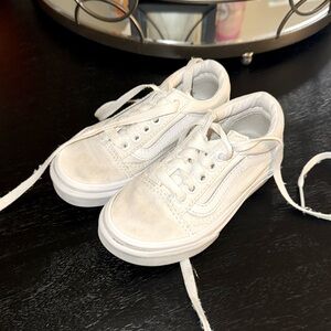 White Vans for toddlers. Size 10.5